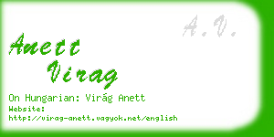 anett virag business card