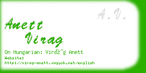 anett virag business card